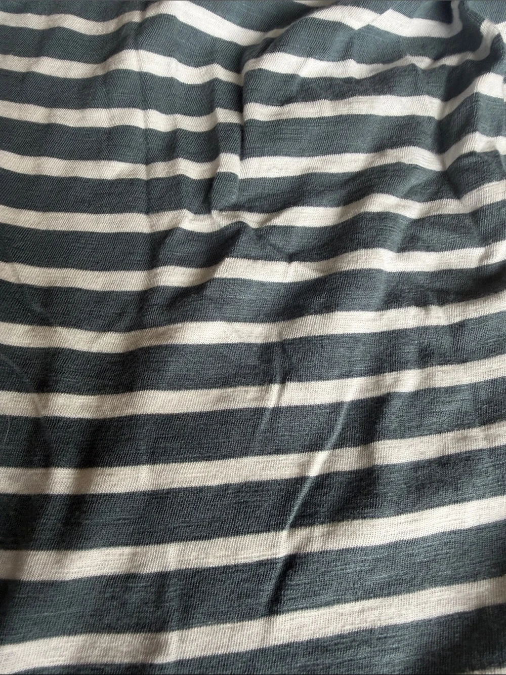 Striped Knot-Front Long-Sleeve Tee - Blue & White